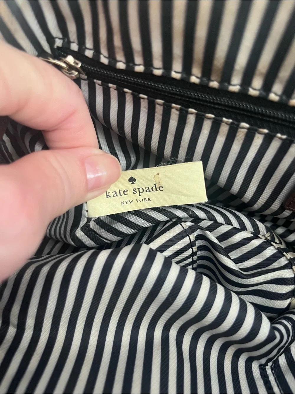 Kate Spade Reiley Mahogany Brown Leather Dome Satchel w/crossbody strap